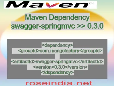 Maven dependency of swagger-springmvc version 0.3.0