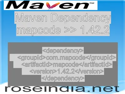 Maven dependency of mapcode version 1.42.2