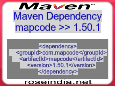 Maven dependency of mapcode version 1.50.1
