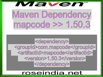 Maven dependency of mapcode version 1.50.3