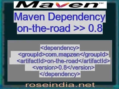 Maven dependency of on-the-road version 0.8