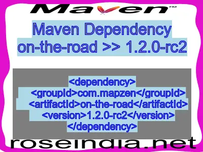 Maven dependency of on-the-road version 1.2.0-rc2