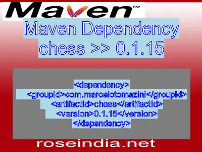 Maven dependency of chess version 0.1.15