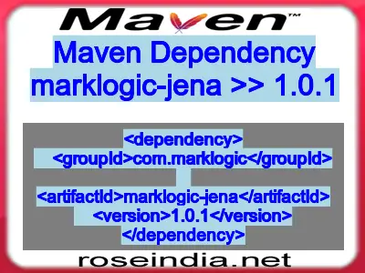 Maven dependency of marklogic-jena version 1.0.1