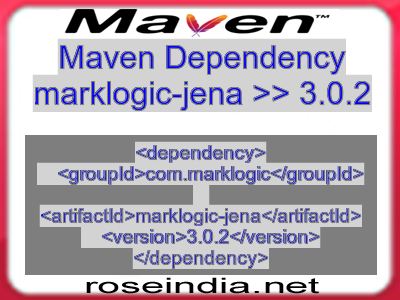 Maven dependency of marklogic-jena version 3.0.2