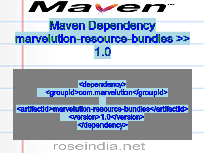 Maven dependency of marvelution-resource-bundles version 1.0