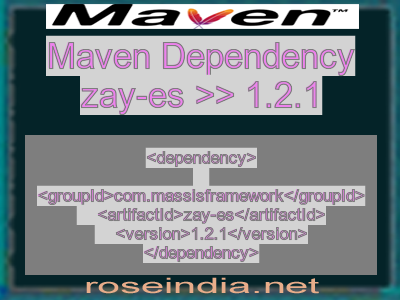 Maven dependency of zay-es version 1.2.1