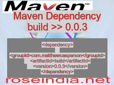Maven dependency of build version 0.0.3