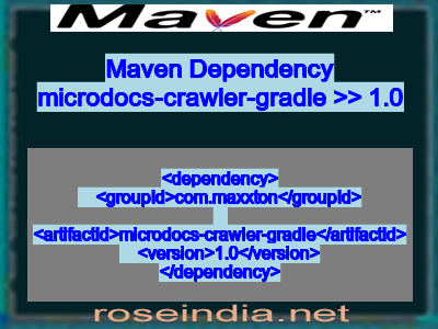Maven dependency of microdocs-crawler-gradle version 1.0