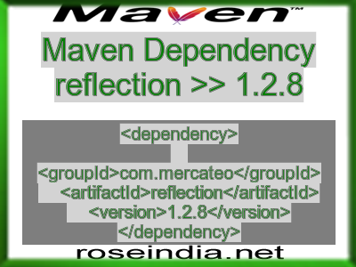Maven dependency of reflection version 1.2.8