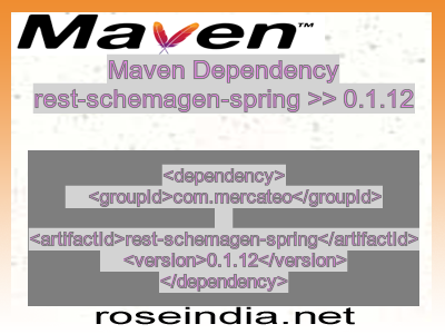Maven dependency of rest-schemagen-spring version 0.1.12