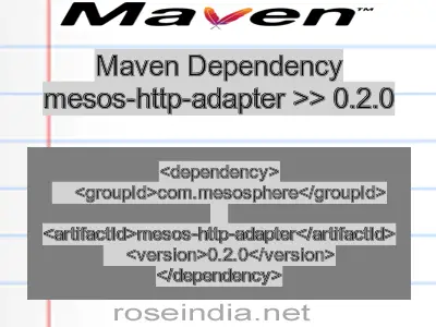 Maven dependency of mesos-http-adapter version 0.2.0