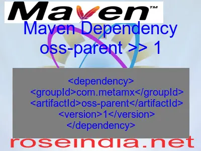 Maven dependency of oss-parent version 1