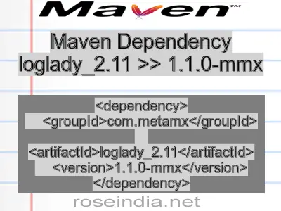 Maven dependency of loglady_2.11 version 1.1.0-mmx