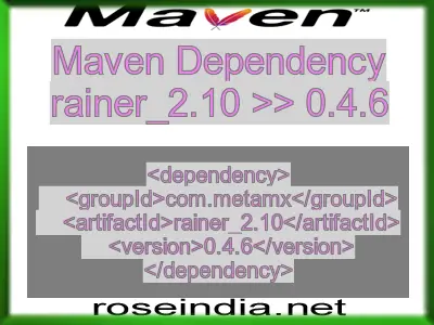 Maven dependency of rainer_2.10 version 0.4.6