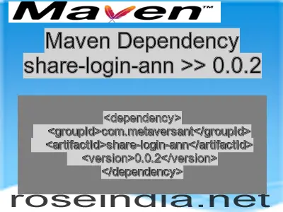Maven dependency of share-login-ann version 0.0.2