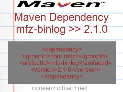 Maven dependency of mfz-binlog version 2.1.0