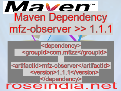 Maven dependency of mfz-observer version 1.1.1
