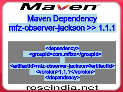 Maven dependency of mfz-observer-jackson version 1.1.1