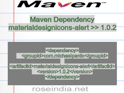 Maven dependency of materialdesignicons-alert version 1.0.2