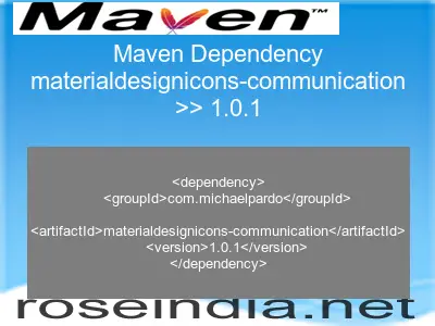 Maven dependency of materialdesignicons-communication version 1.0.1