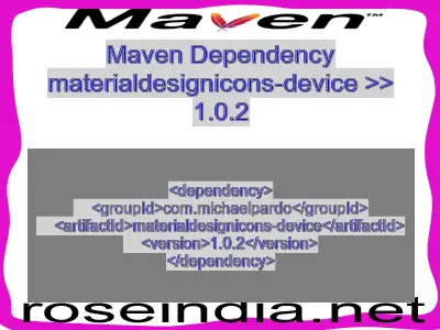 Maven dependency of materialdesignicons-device version 1.0.2
