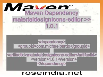 Maven dependency of materialdesignicons-editor version 1.0.1