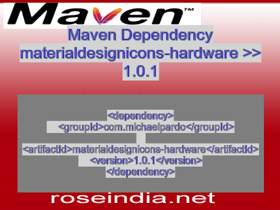 Maven dependency of materialdesignicons-hardware version 1.0.1