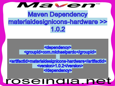 Maven dependency of materialdesignicons-hardware version 1.0.2