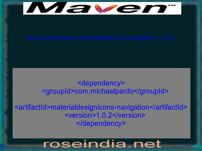 Maven dependency of materialdesignicons-navigation version 1.0.2