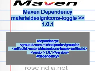 Maven dependency of materialdesignicons-toggle version 1.0.1