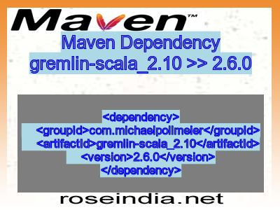 Maven dependency of gremlin-scala_2.10 version 2.6.0