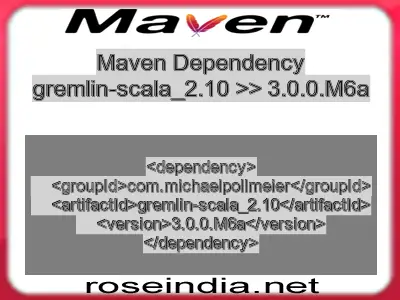 Maven dependency of gremlin-scala_2.10 version 3.0.0.M6a