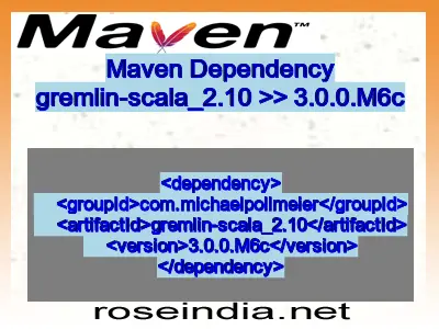 Maven dependency of gremlin-scala_2.10 version 3.0.0.M6c