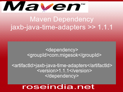 Maven dependency of jaxb-java-time-adapters version 1.1.1