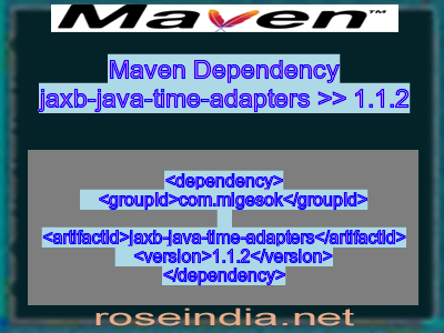 Maven dependency of jaxb-java-time-adapters version 1.1.2