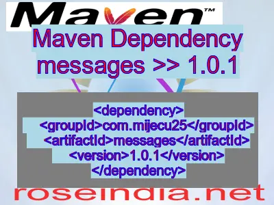 Maven dependency of messages version 1.0.1