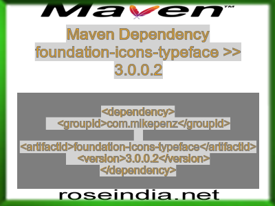 Maven dependency of foundation-icons-typeface version 3.0.0.2