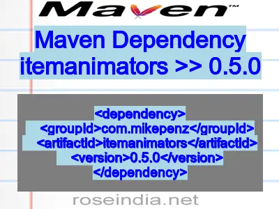 Maven dependency of itemanimators version 0.5.0