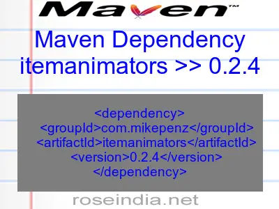 Maven dependency of itemanimators version 0.2.4