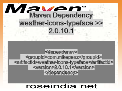 Maven dependency of weather-icons-typeface version 2.0.10.1