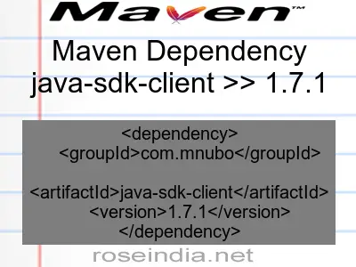 Maven dependency of java-sdk-client version 1.7.1