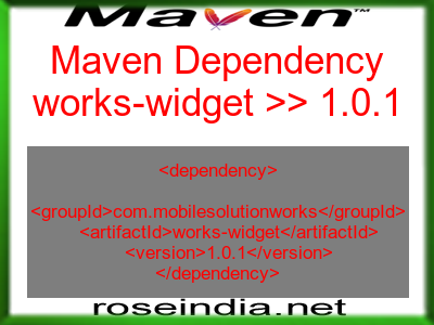 Maven dependency of works-widget version 1.0.1