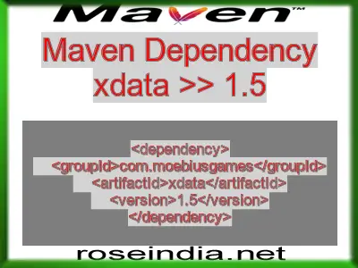 Maven dependency of xdata version 1.5