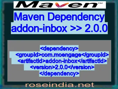 Maven dependency of addon-inbox version 2.0.0