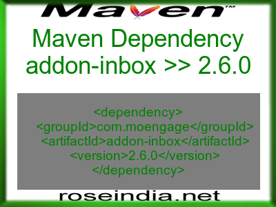 Maven dependency of addon-inbox version 2.6.0