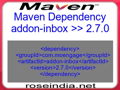 Maven dependency of addon-inbox version 2.7.0