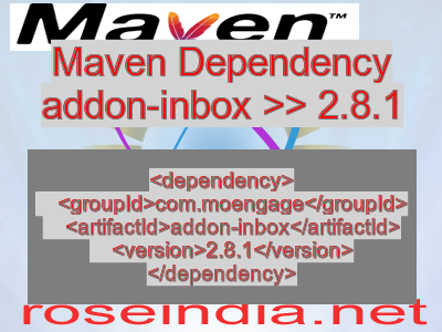 Maven dependency of addon-inbox version 2.8.1