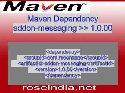 Maven dependency of addon-messaging version 1.0.00