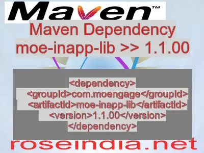 Maven dependency of moe-inapp-lib version 1.1.00